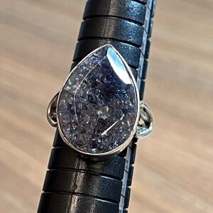 Lolite Sunstone Ring 925 Sterling Silver Boho Jewelry